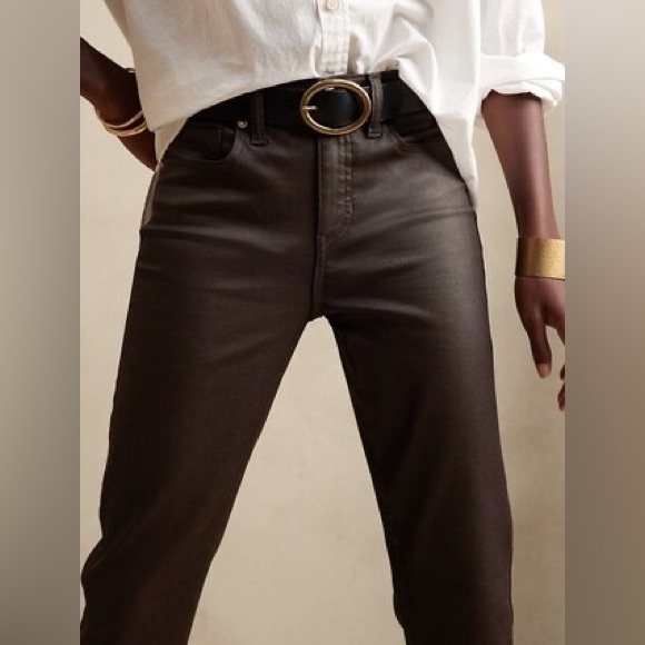 Banana Republic slim fit high rise dark brown jeans size 4 - Picture 3 of 6